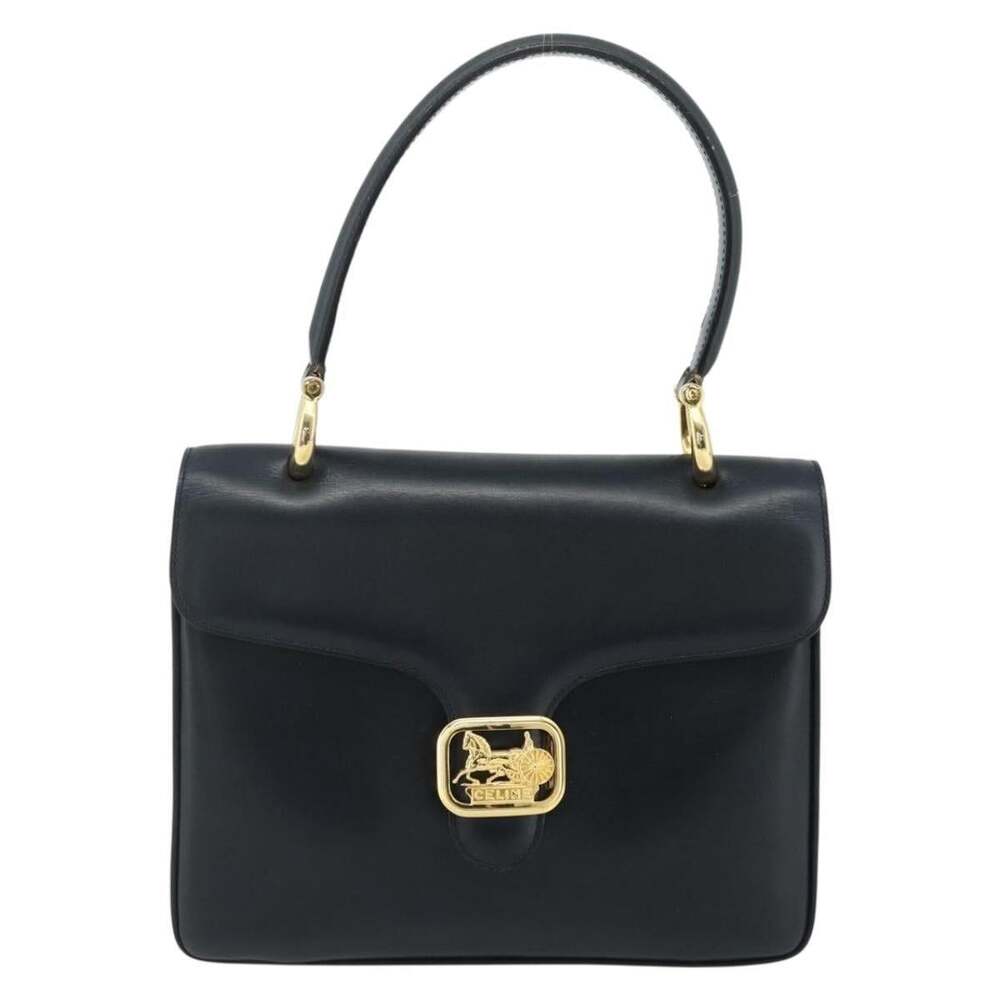 Celine Leather Handbag Navy